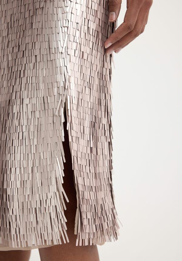 Róhe Embellished Sequin Skirt | Silver