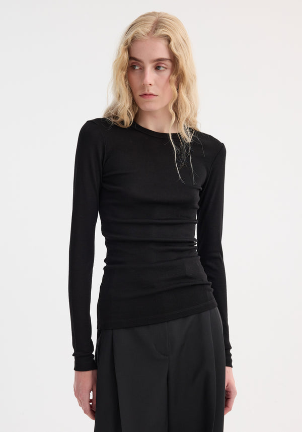 Róhe Fine Merino Longsleeve | Black