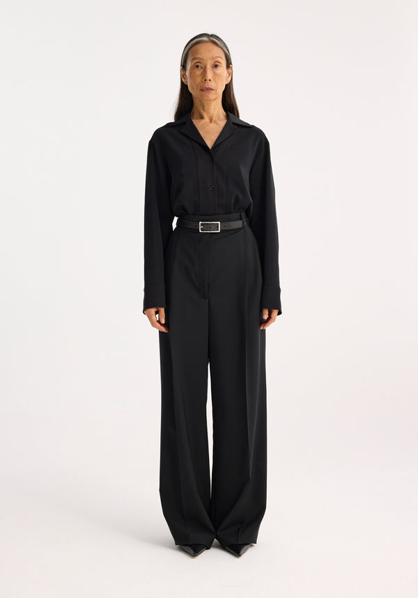 róhe high-waist tailored trousers | black