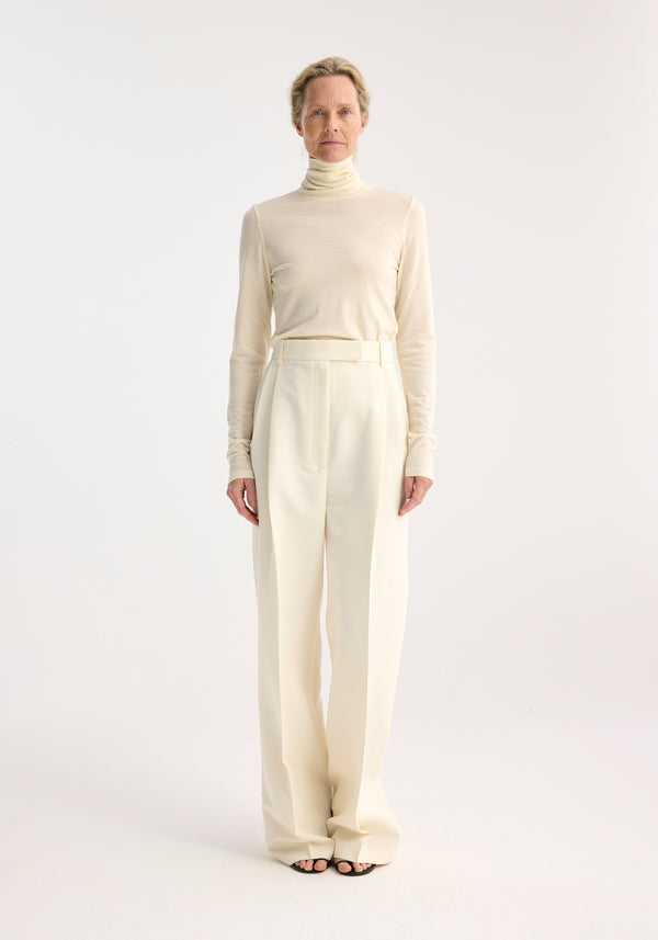 róhe high-waist tailored trousers | off white