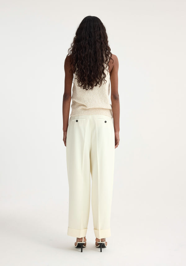 Róhe High-waist Turn-up Trousers | Off White