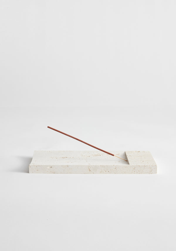róhe incense holder tray | travertine