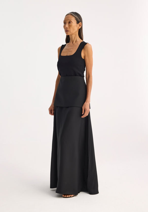 Róhe Integrated Fluid Silk Skirt | Black