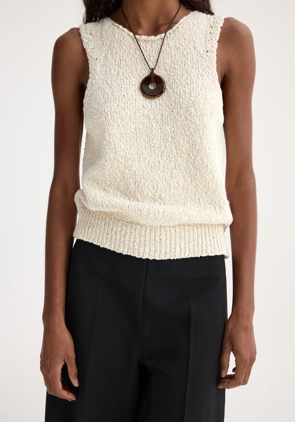 Róhe Knitted Halter Top | Off White