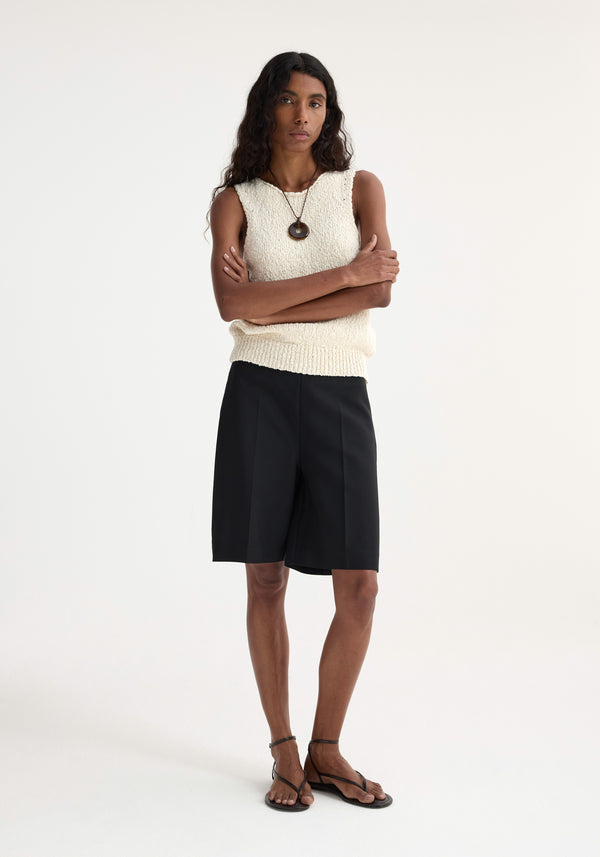 Róhe Knitted Halter Top | Off White