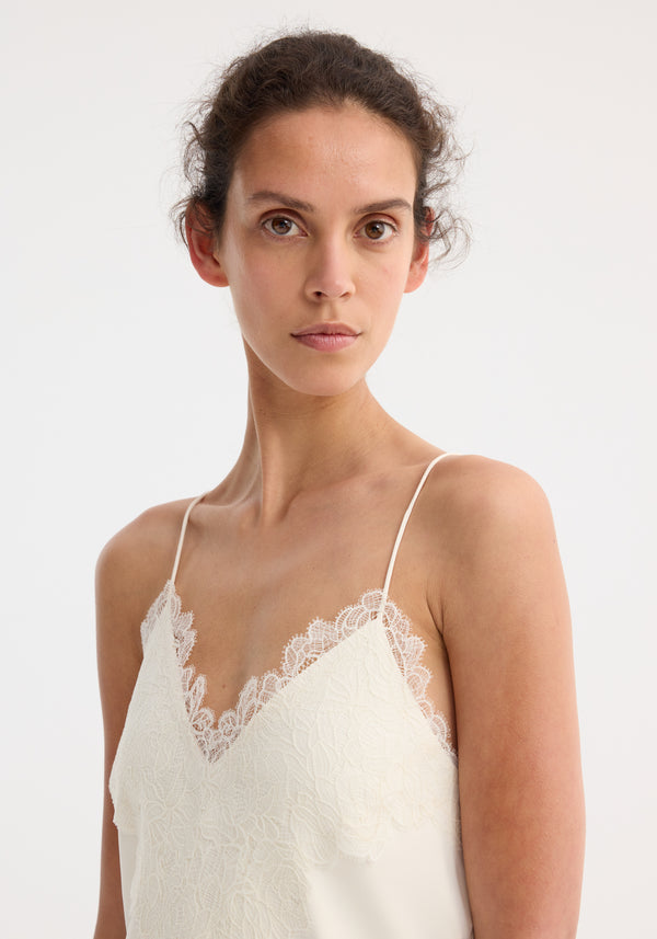 Róhe Lace Slipdress | Cream