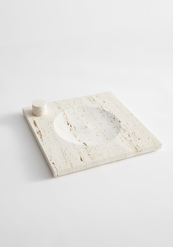 Róhe Large Tray | Travertine
