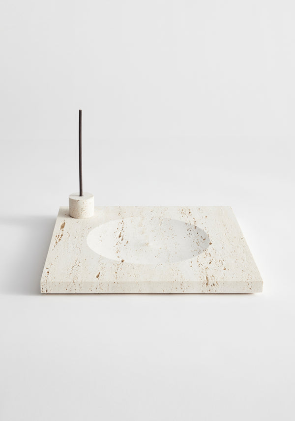róhe large tray | travertine