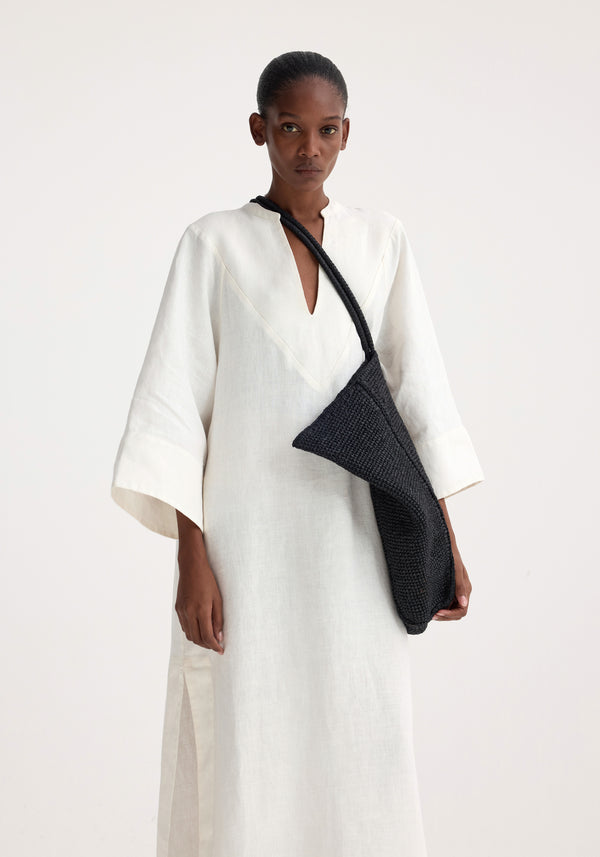 Róhe Linen Kaftan Dress | Optic White
