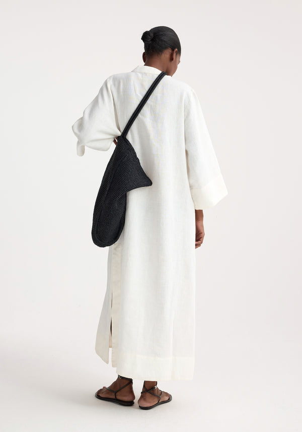 Róhe Linen Kaftan Dress | Optic White