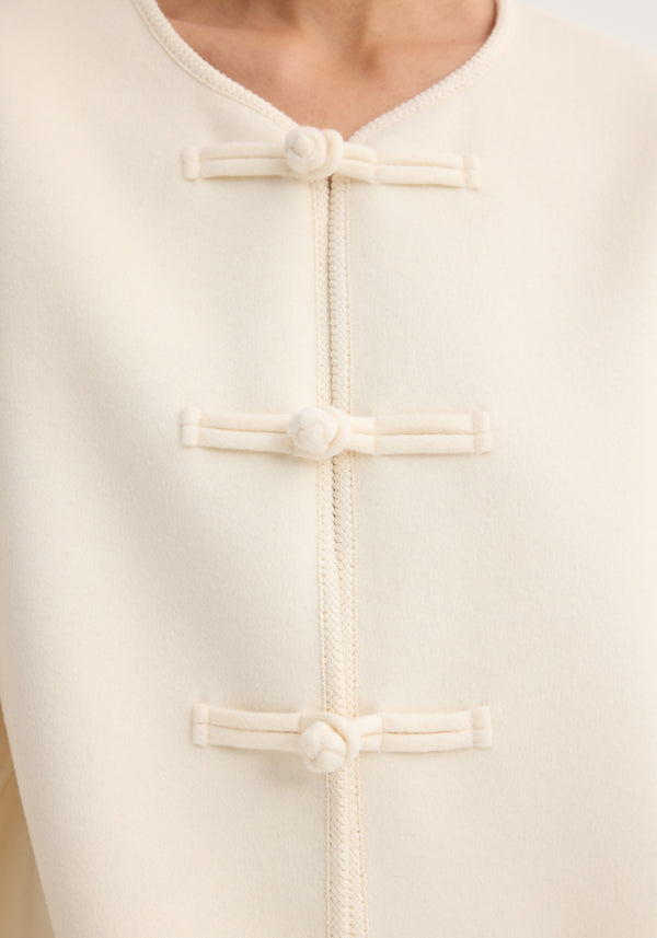 Róhe Mandarin Double-faced Wool Jacket | Off White