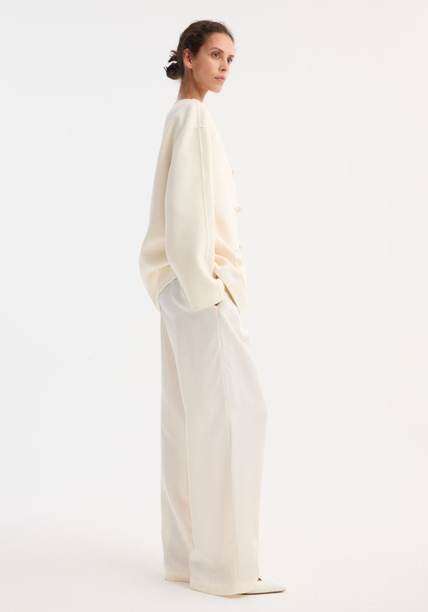 Róhe Mandarin Double-faced Wool Jacket | Off White