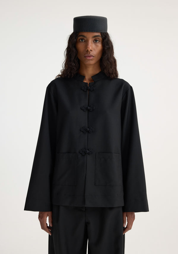 Róhe Mandarin Jacket | Black