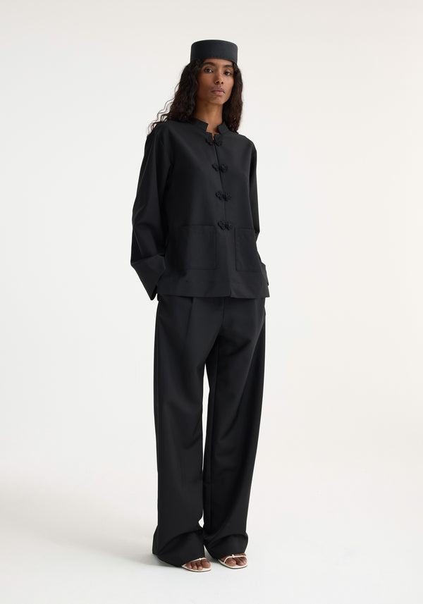 Róhe Mandarin Jacket | Black