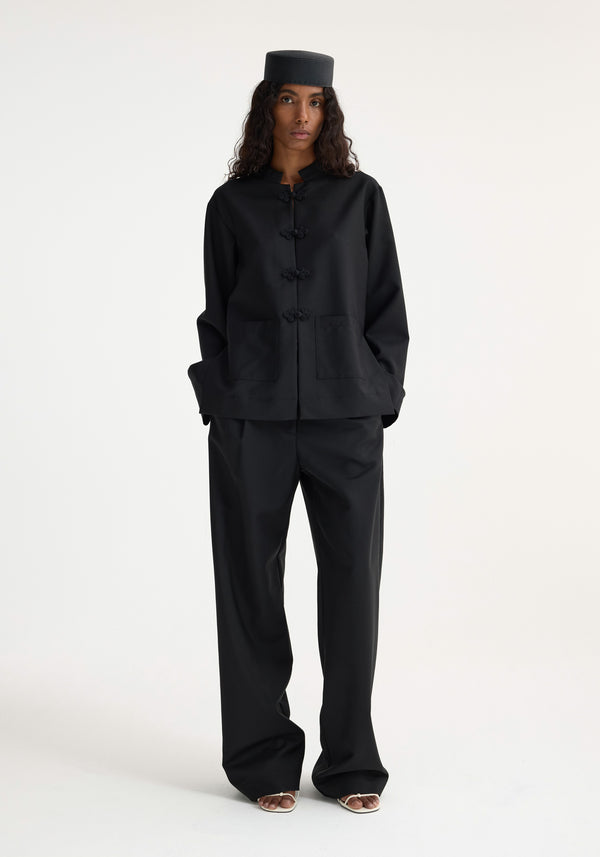 róhe mandarin jacket | black