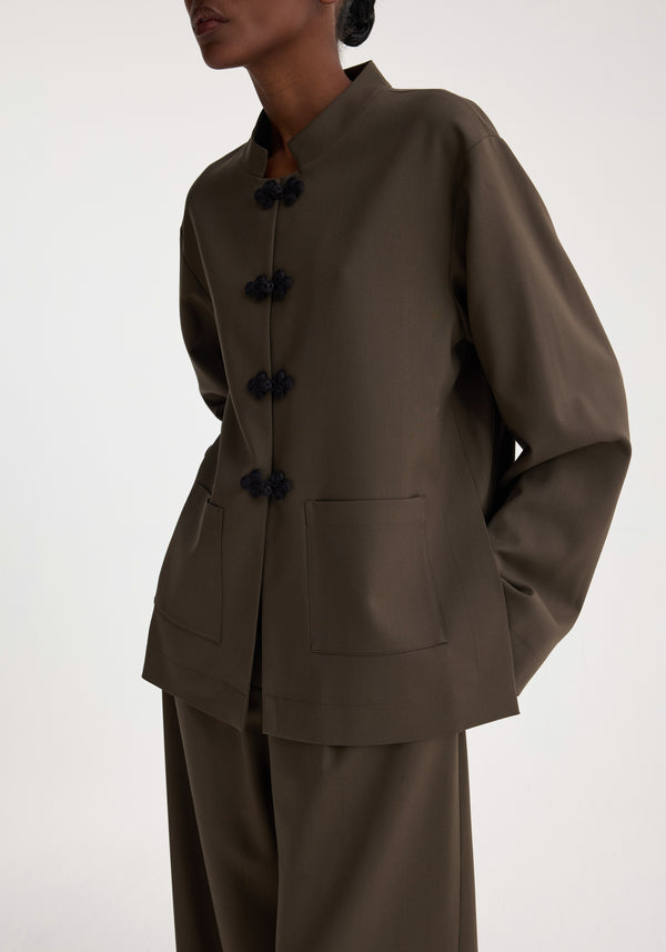 Róhe Mandarin Jacket | Earth
