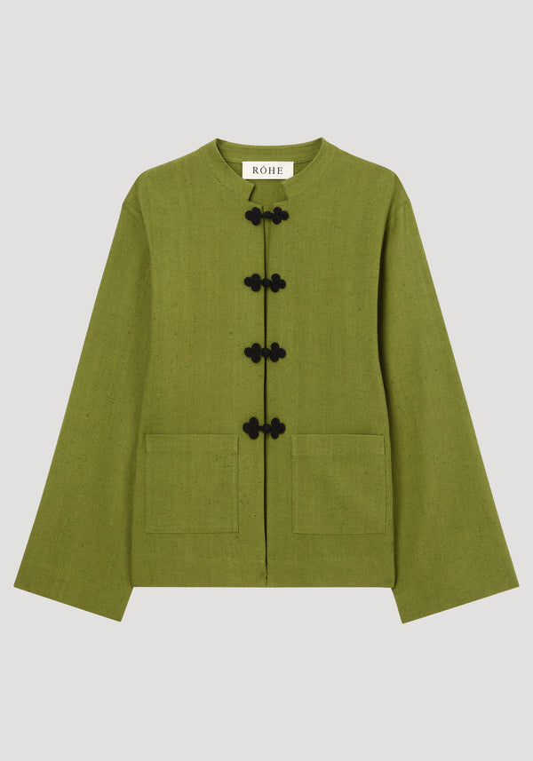 Róhe Mandarin Jacket | Garden Green