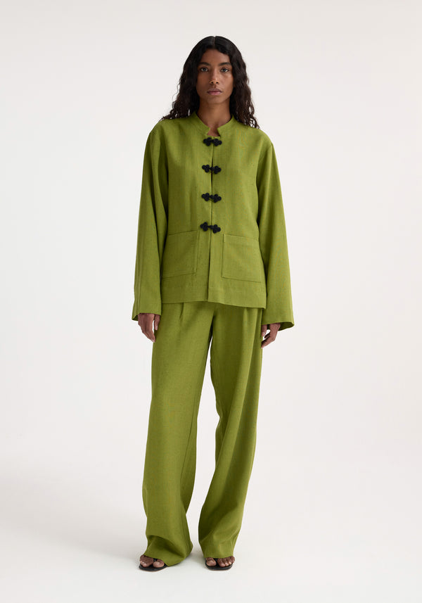róhe mandarin jacket | garden green