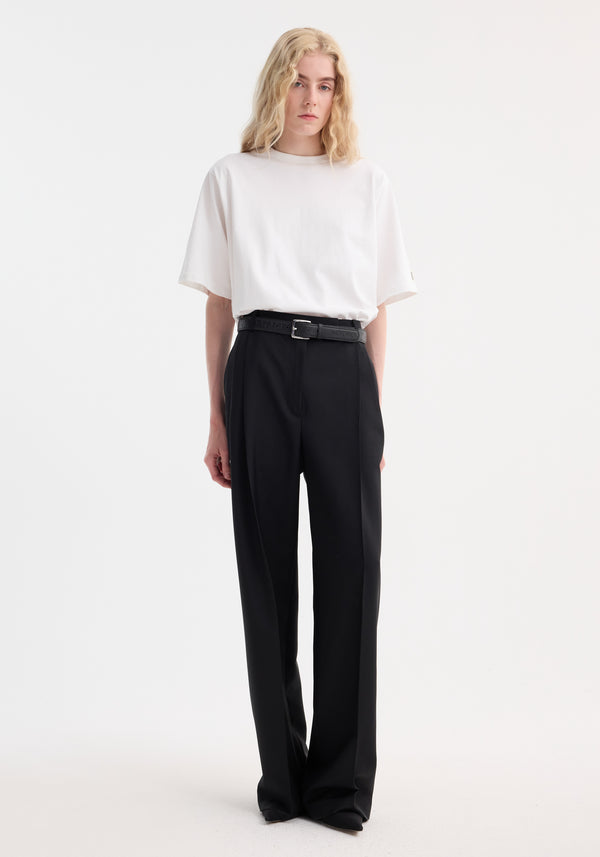 róhe mid-waist tailored trousers | black