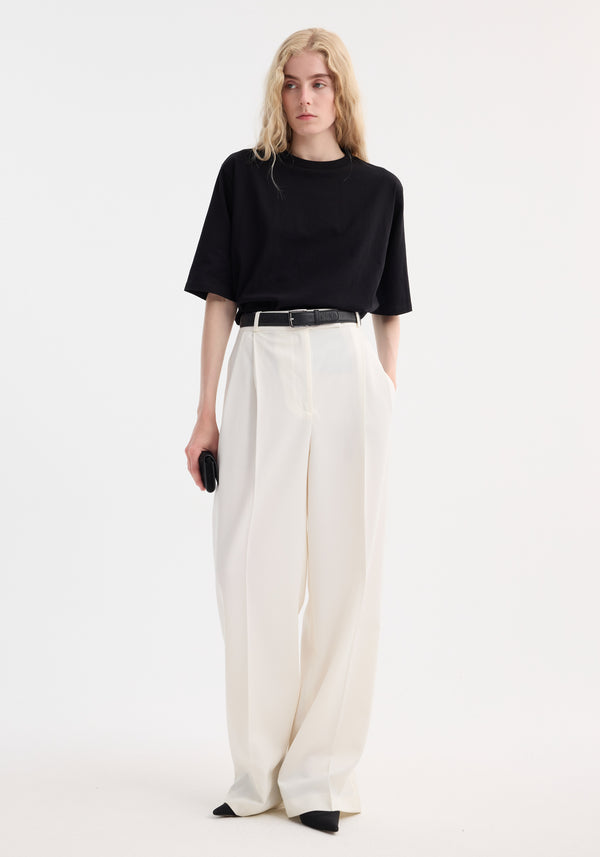 róhe mid-waist tailored trousers | off white