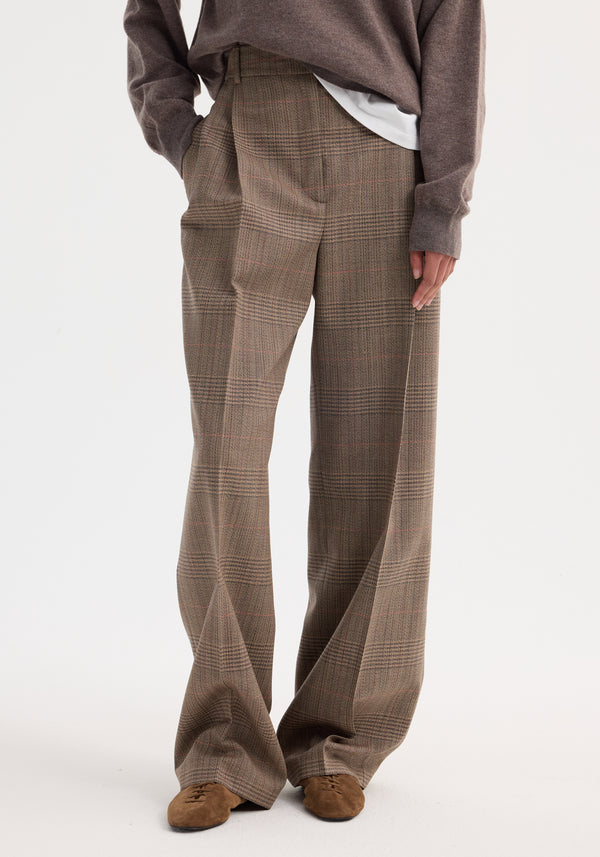 Róhe Mid-waist Tailored Trousers | Prince Of Wales