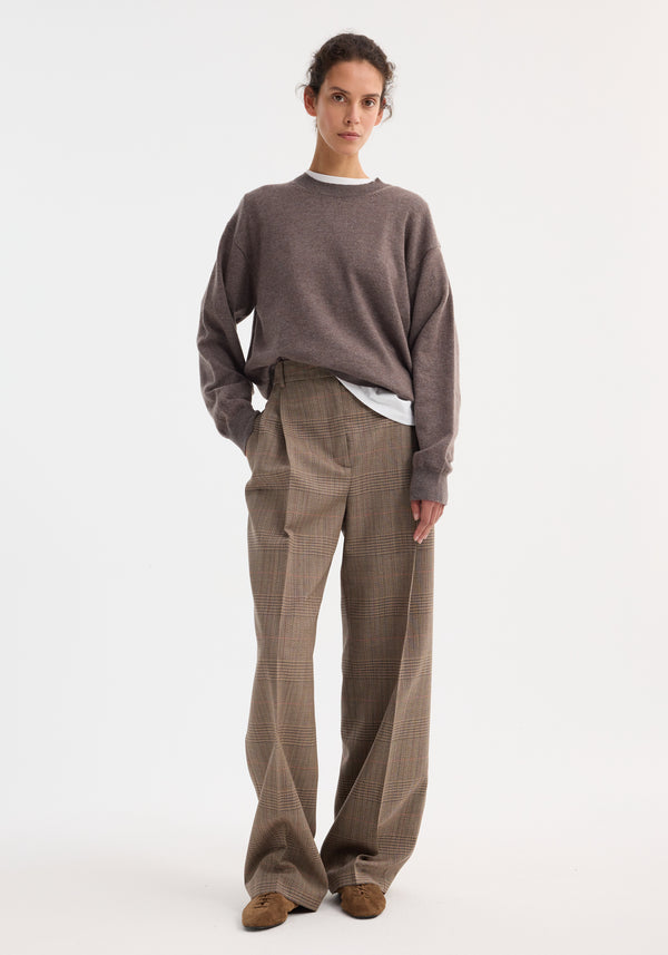 róhe mid-waist tailored trousers | prince of wales