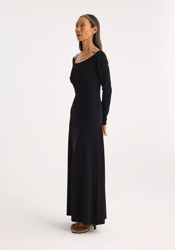 Róhe Off-shoulder Knitted Dress | Black