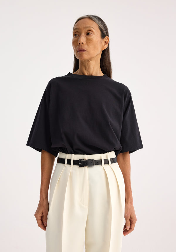 Róhe Oversized Cotton T-shirt | Black
