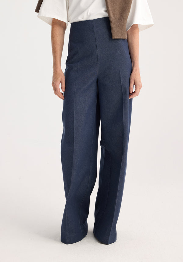 Róhe Palazzo-leg Denim Trousers | Indigo