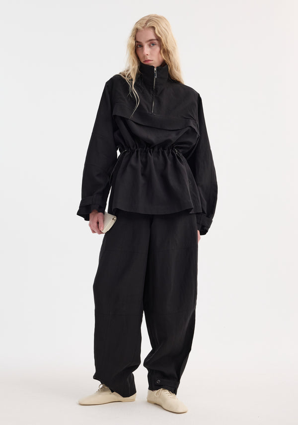 róhe parachute anorak | black