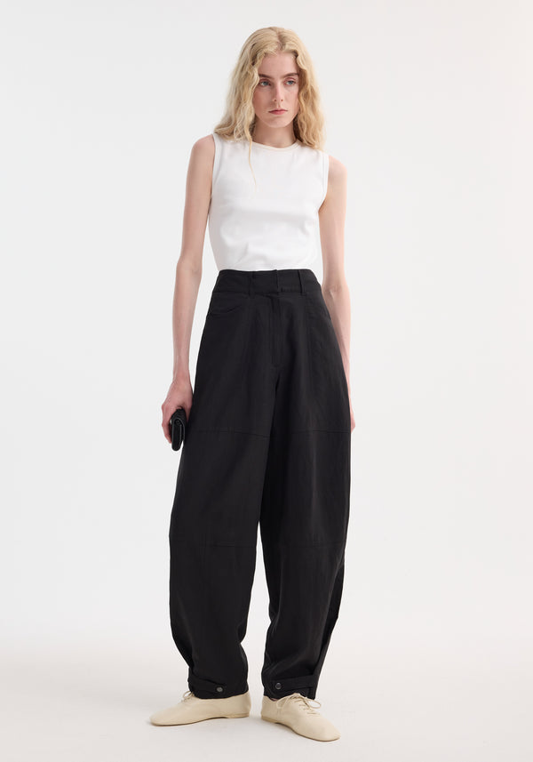 róhe parachute trousers | black
