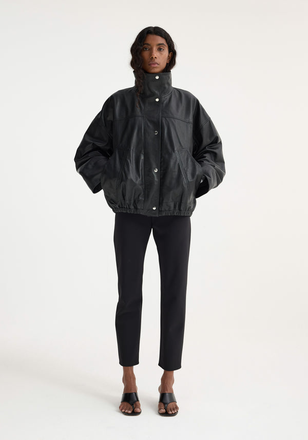 róhe reinvented leather jacket | black