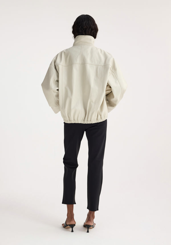 Róhe Reinvented Leather Jacket | Chalk