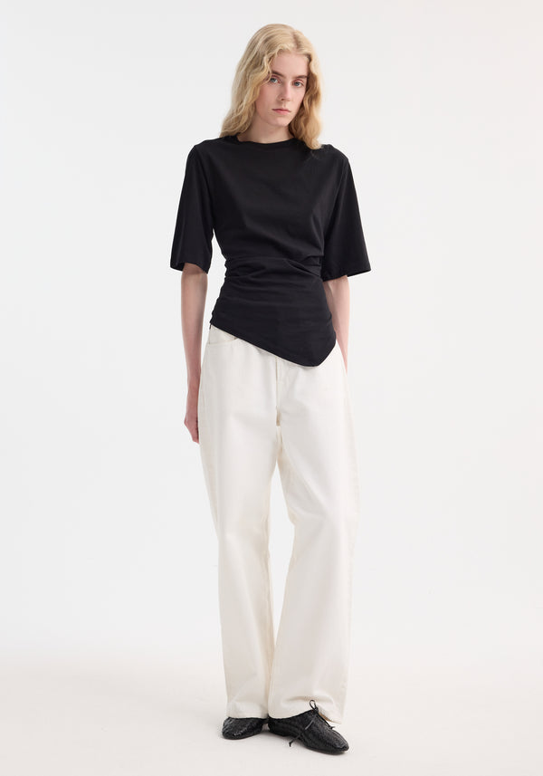 róhe reinvented twisted t-shirt | black