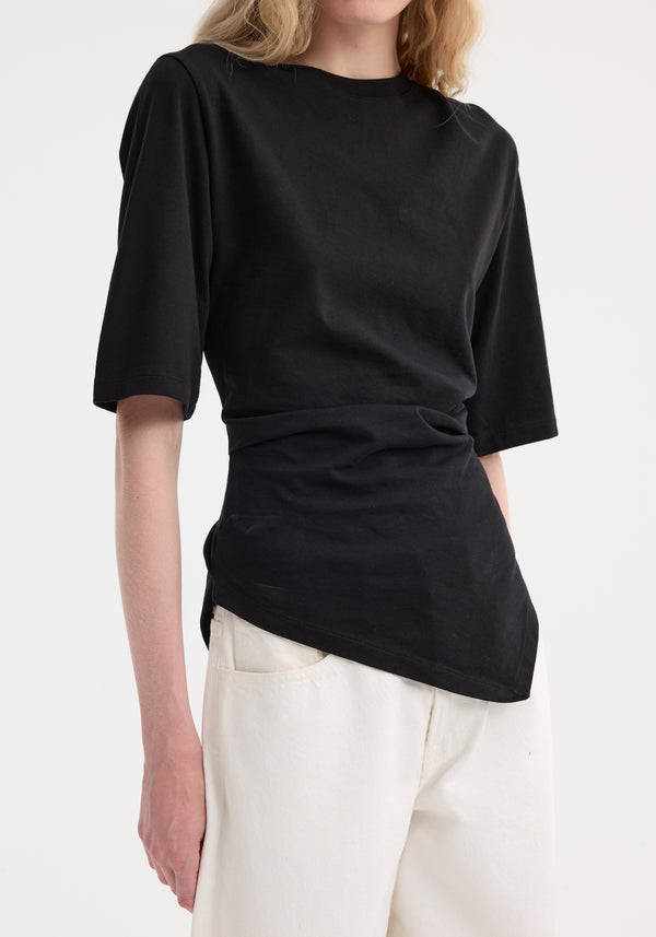 Róhe Reinvented Twisted T-shirt | Black