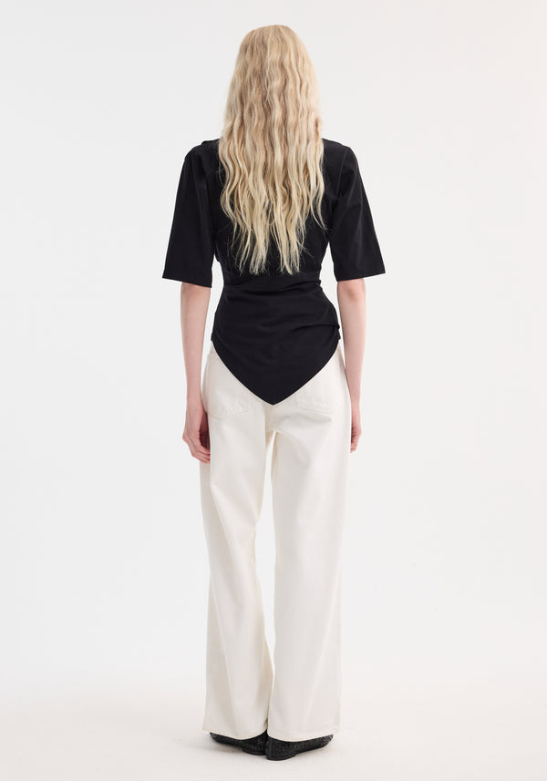 Róhe Reinvented Twisted T-shirt | Black