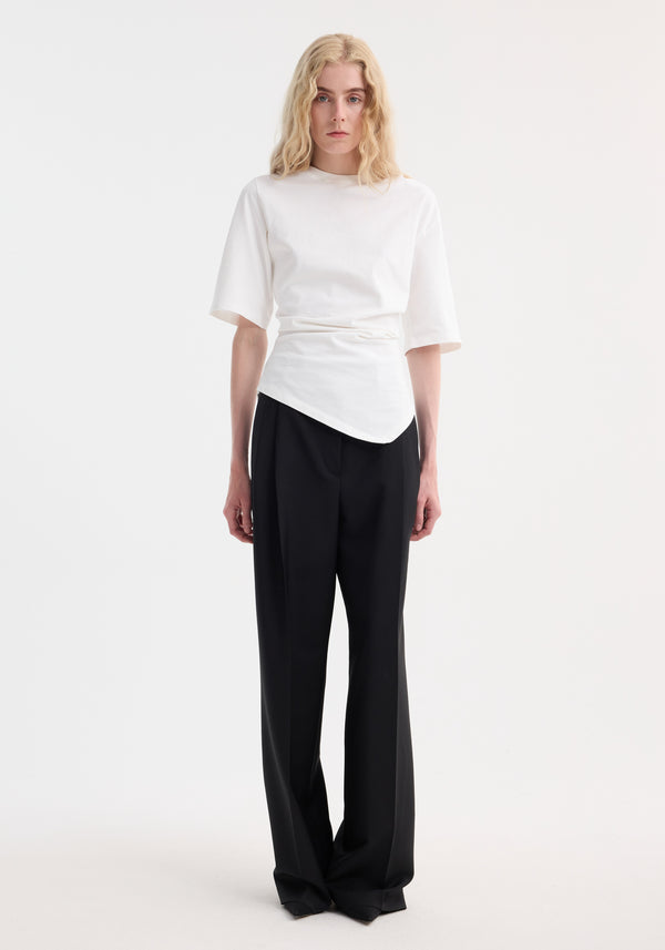 róhe reinvented twisted t-shirt | optic white