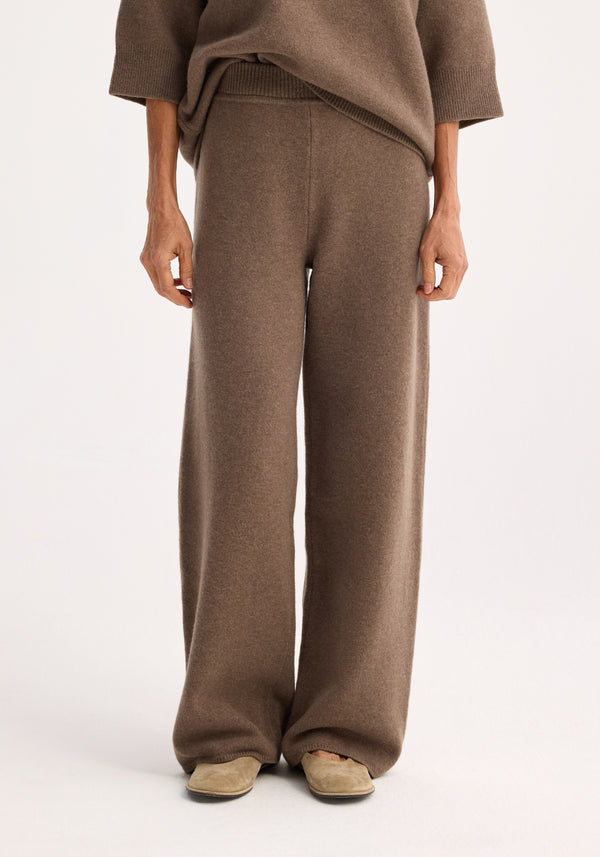 Róhe Relax-fit Knitted Trousers | Taupe Melange
