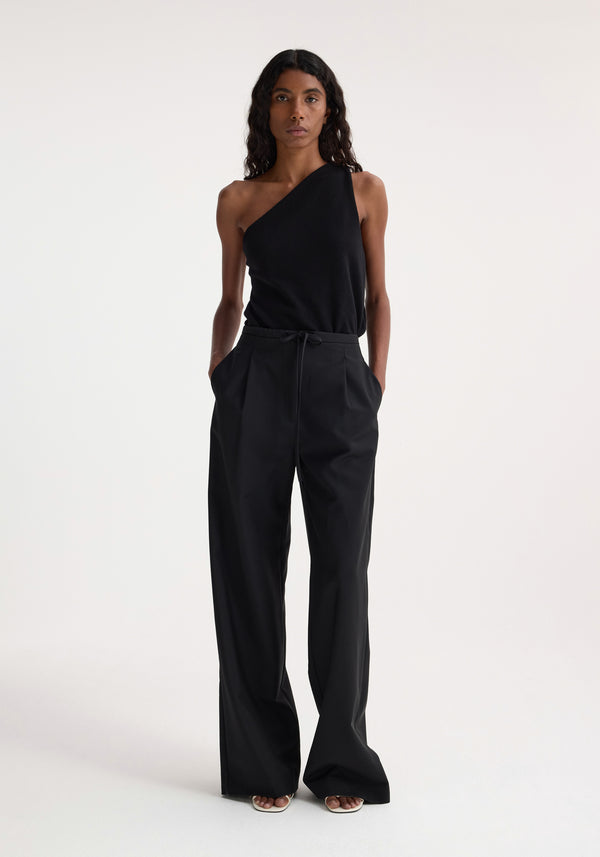 róhe relaxed drawstring trousers | black