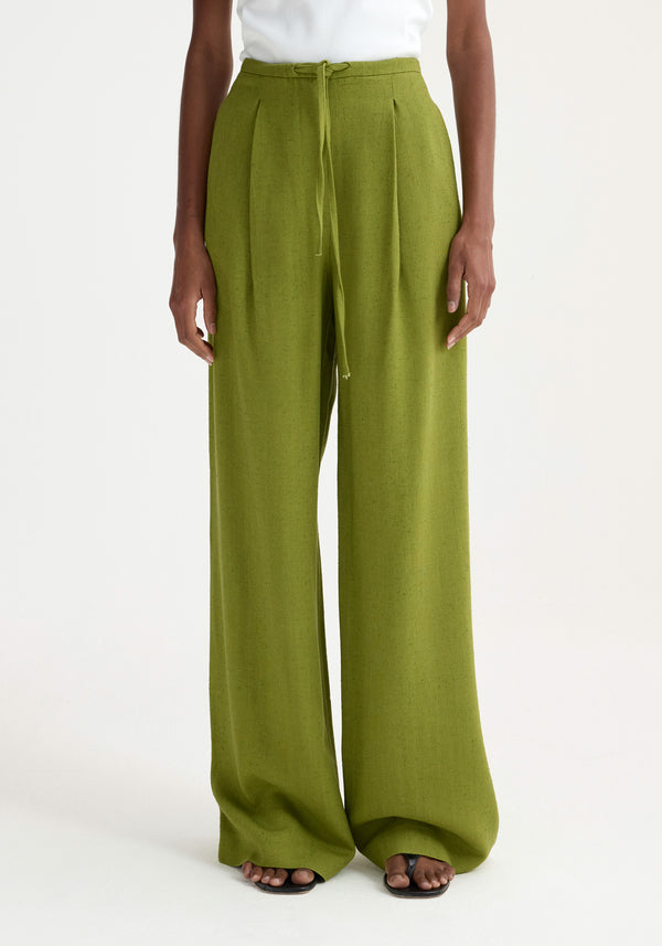 Róhe Relaxed Drawstring Trousers | Garden Green