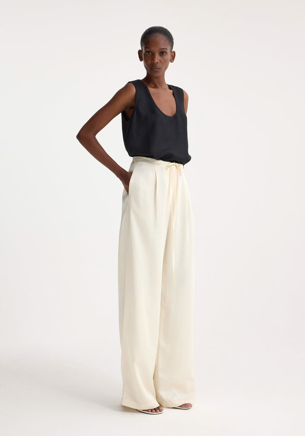 Róhe Relaxed Drawstring Trousers | Pearl