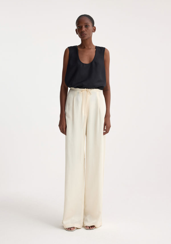 róhe relaxed drawstring trousers | pearl