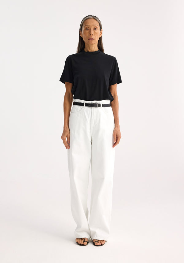 róhe relaxed wool t-shirt | black