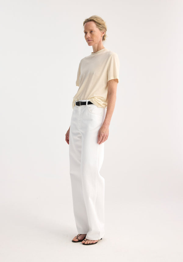 Róhe Relaxed Wool T-shirt | Cream