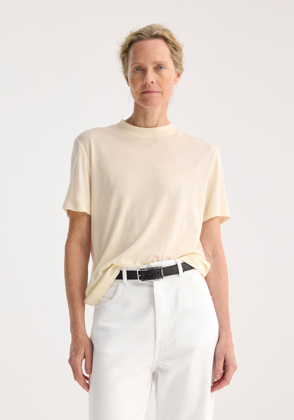 Róhe Relaxed Wool T-shirt | Cream