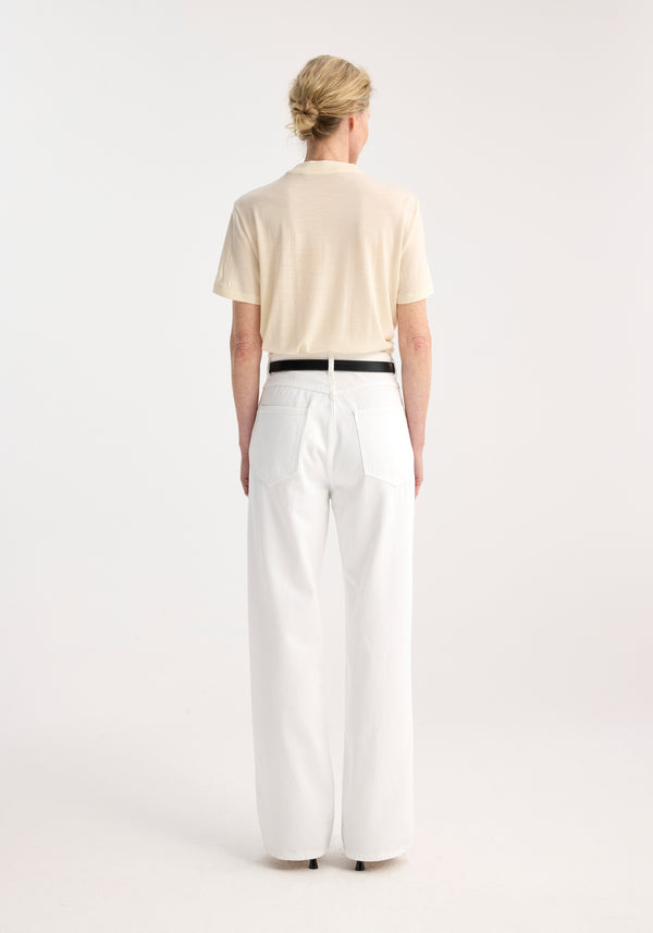 Róhe Relaxed Wool T-shirt | Cream