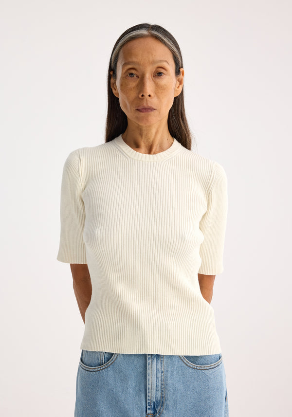 Róhe Rib Knitted Top | Off White
