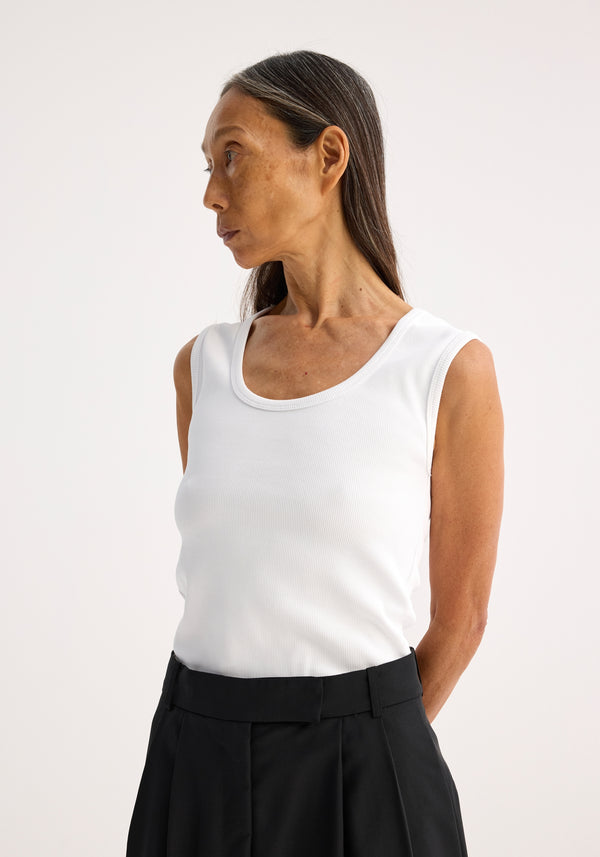 Róhe Rib Tank Top | Optic White