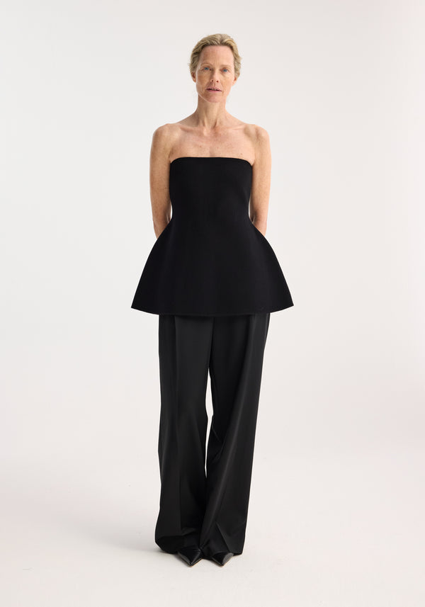 róhe sculptural bustier | black