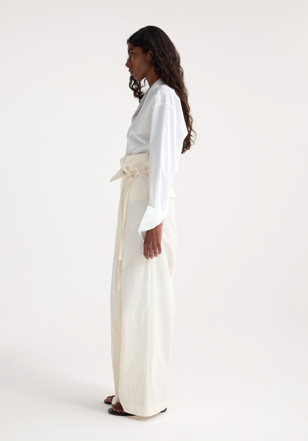 Róhe Sculptural Cotton Blend Trousers | Cream